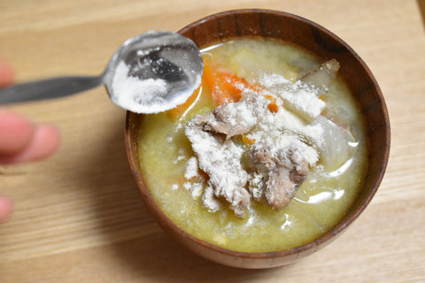 【山芋パウダー使い方シリーズ】お味噌汁にちょい足しできます！