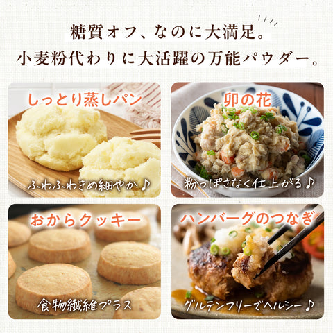 おからパウダー 【とてもキメが細かくなめらか】 青森県産大豆100% クセがなく馴染みやすい 100g