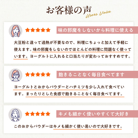 おからパウダー 【とてもキメが細かくなめらか】 青森県産大豆100% クセがなく馴染みやすい 100g